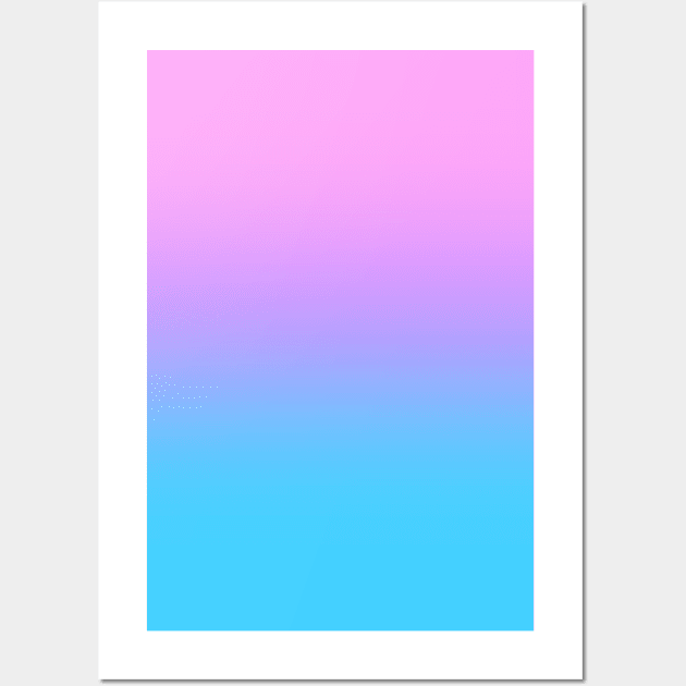 Pink Blue Purple Ombré Gradient Wall Art by Lady Lilac